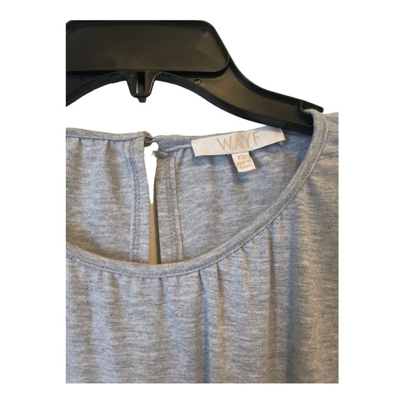 𝅺WAYF Padded Shoulder Midi Dress in light Heather gray - Picture 12 of 14